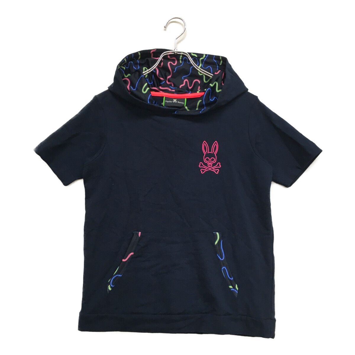 レディース サイコバニー Psycho Bunny 半袖シャツ 1 S 紺 ネイビー パーカー