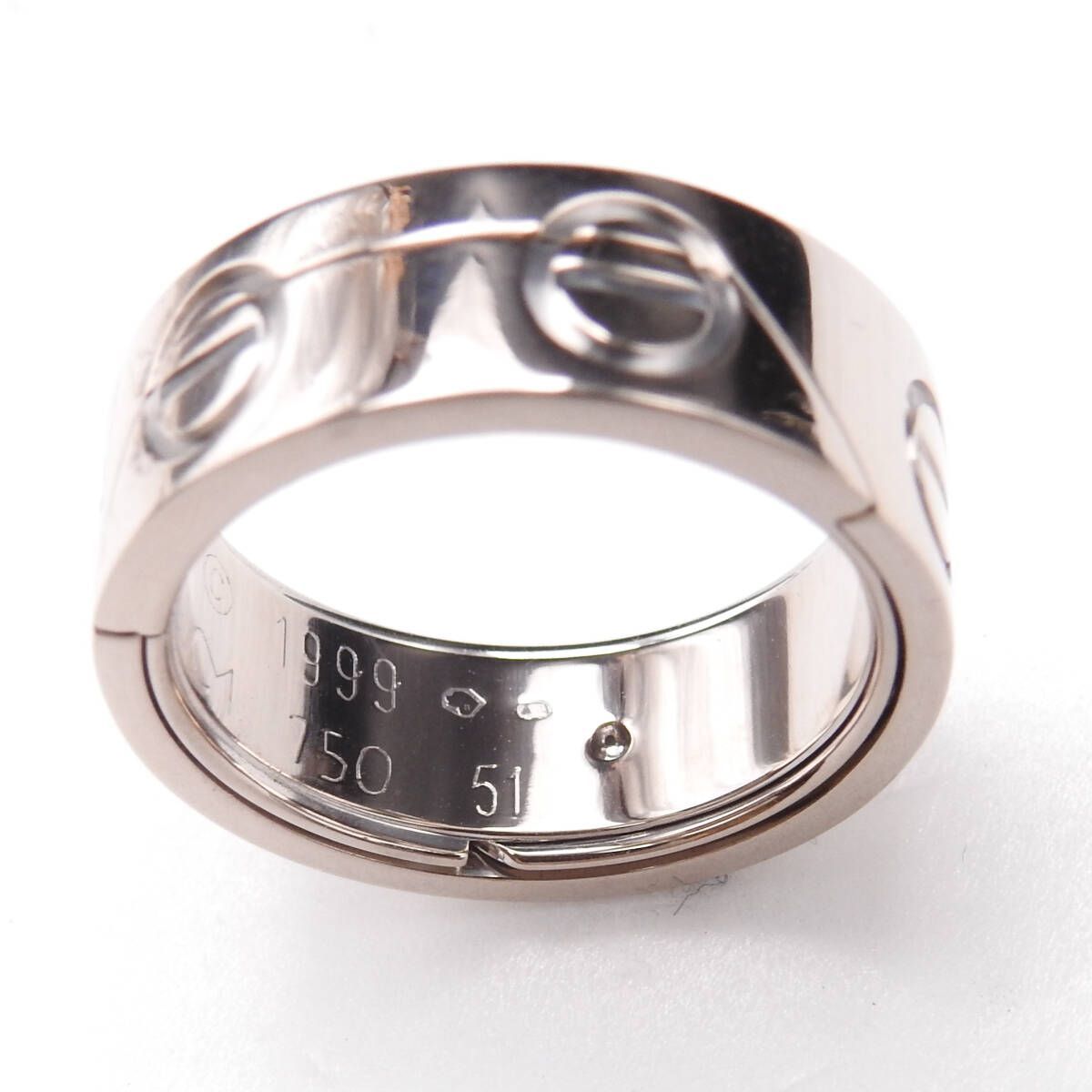 希少品 Cartier カルティエ リング アストロ ラブ 11号 / #51 K18WG  