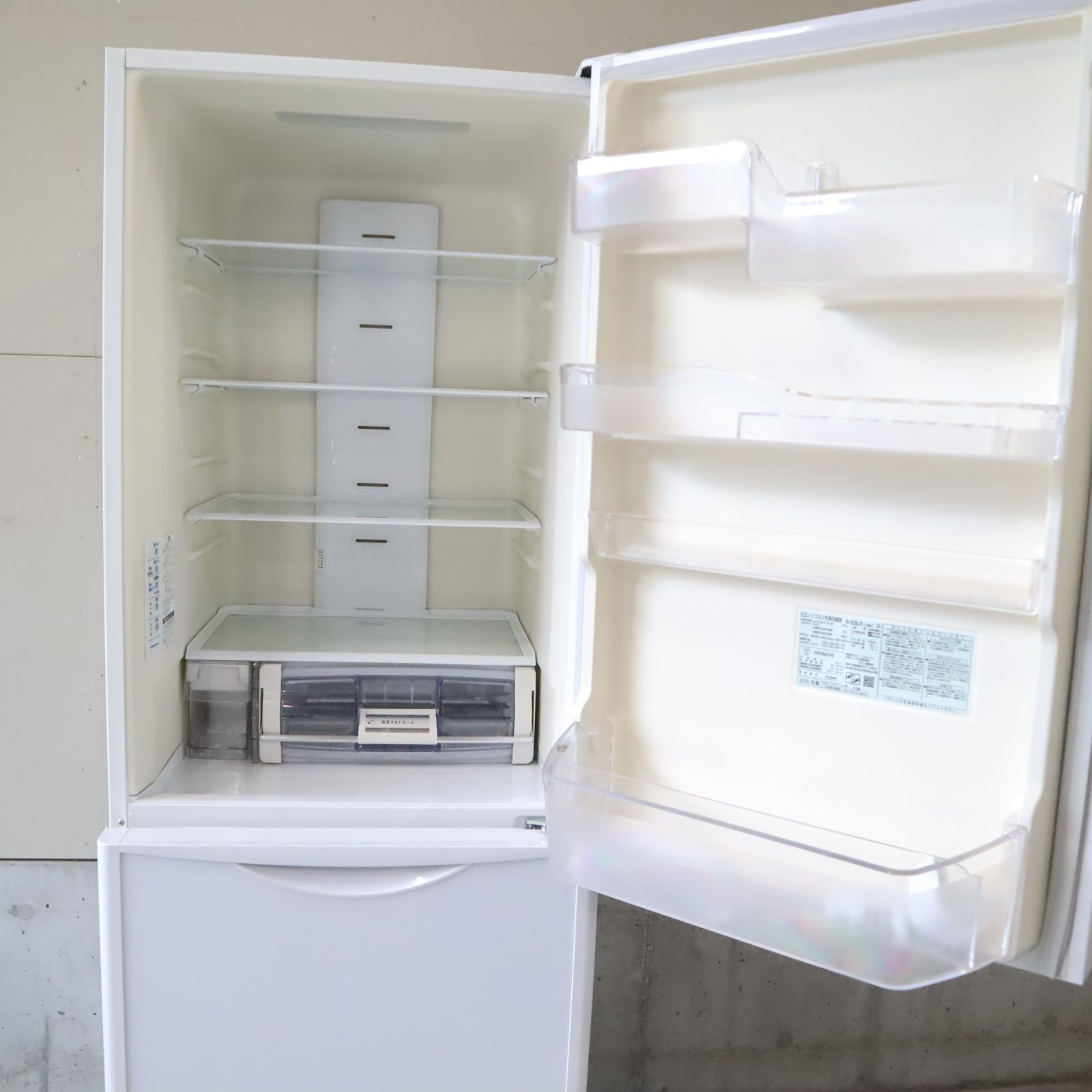 清掃済 ヒタチ 冷蔵庫 R-S38JV XW B0007