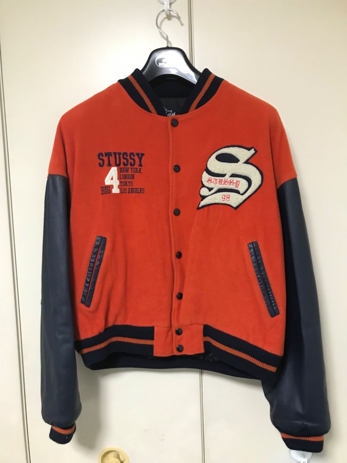 ステューシー スタジャン BIG4 M STUSSY AUTHENTIC GEAR スタジャン 赤