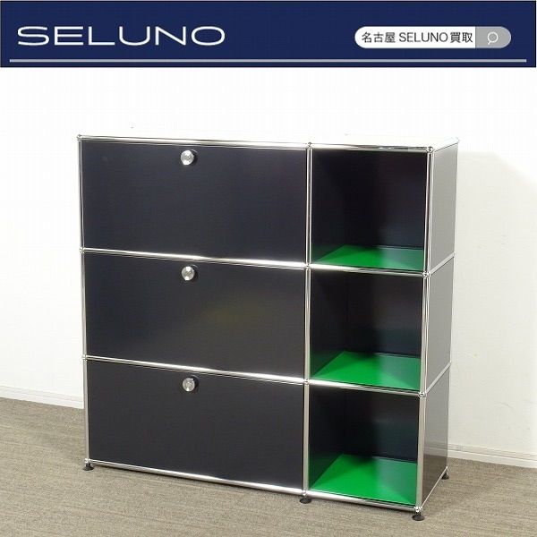 ◾︎SELUNO◾︎ モデルルーム展示短期 USMハラー キャビネット 2列×3段 ブラック 40万