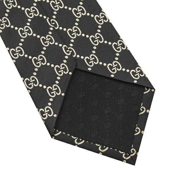 GUCCI GGパターン ネクタイ ブラック GUCCI グッチ ネクタイ GGパターン シルク イタリア製 8cm幅