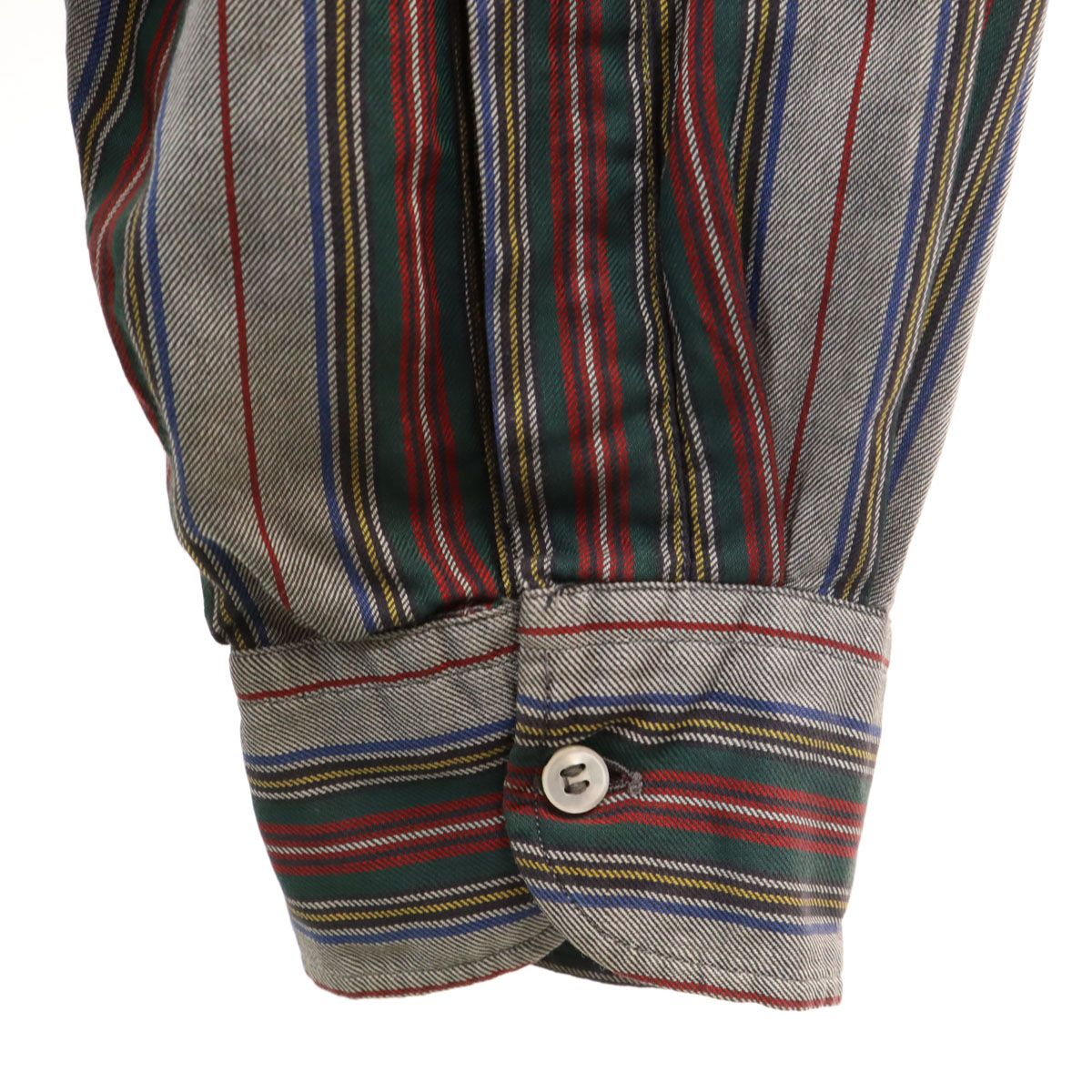 古着 THE SOFT TOUCH SHIRT 60s ヴィンテージ ストライプ柄 長袖 ボタンダウンシャツ L グレー by CISCO メンズ THE SOFT TOUCH SHIRT 60s ヴィンテージ ストライプ柄 長袖 ボタン