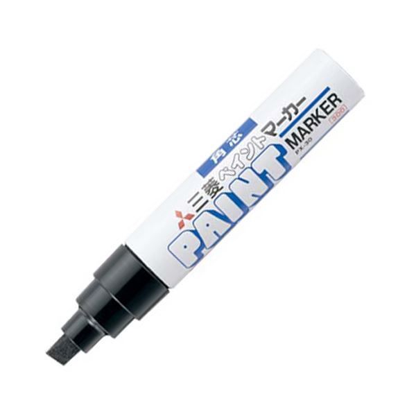 まとめ 三菱鉛筆 油性ペイントマーカー 太字角芯 黒 PX30.24 1本 ×20セット