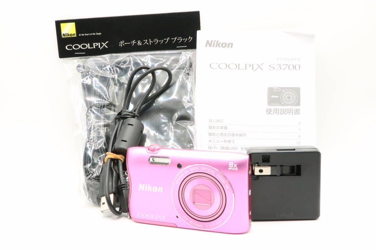 ☆極上品☆ Nikon COOLPIX S3700 ピンク LL2496#A01 ☆極上品☆ Nikon COOLPIX S3700 ピンク LL2496#A01