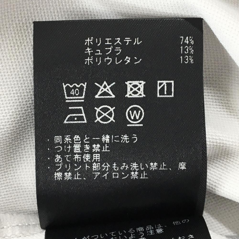 超美品】デサントゴルフ 半袖ハイネックシャツ ライトグレー×白