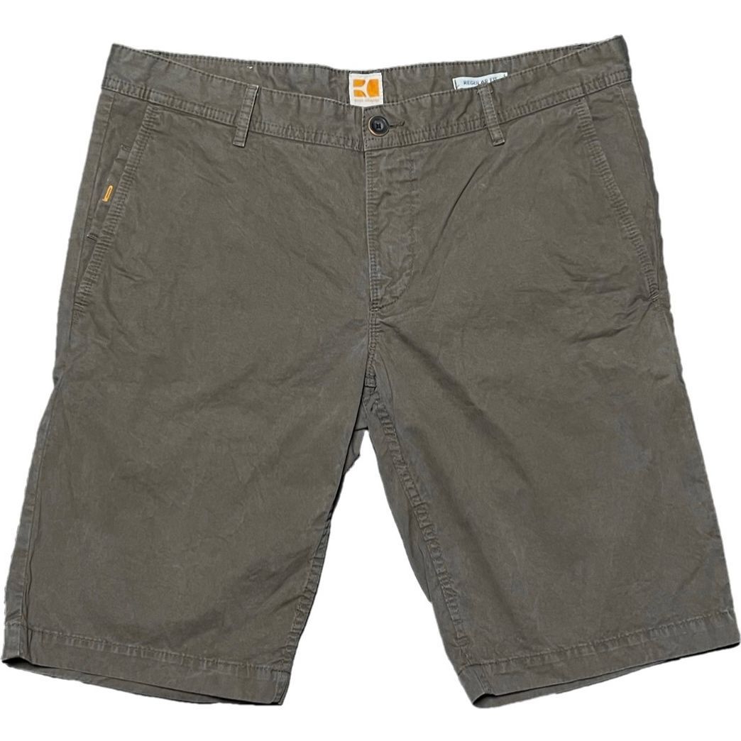 BOSS ORANGE REGULAR FIT コットンハーフパンツ ブラウン W34サイズ
