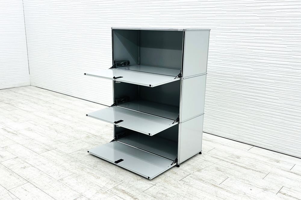 USMハラー 中古 1列3段 USM Haller ドロップダウン 中古オフィス家具