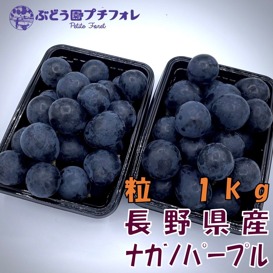 農家直送 ナガノパープル 8パックセット (350g×8個) 長野県産 フルーツ