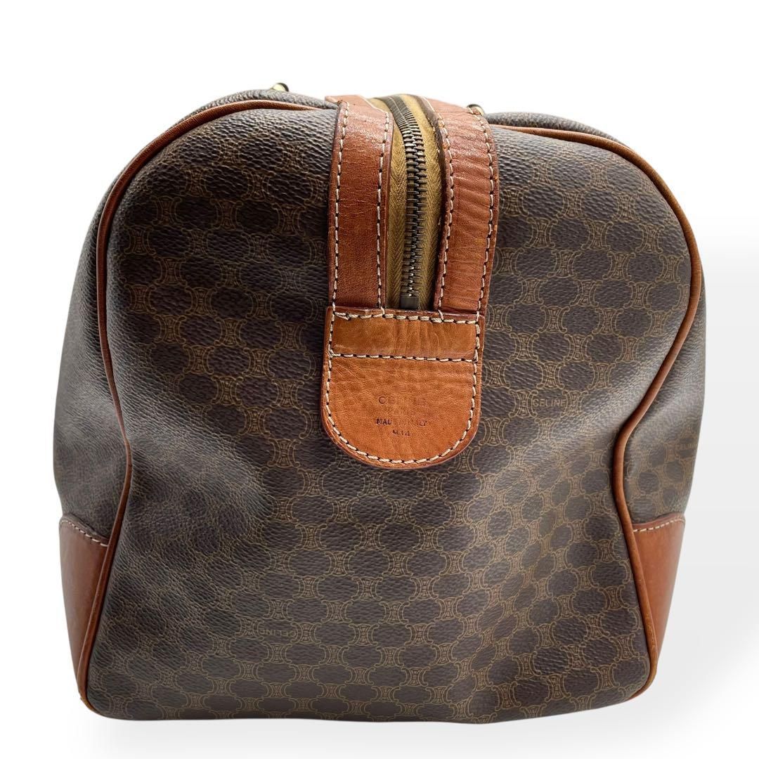 【中古】CELINE セリーヌ マカダム ボストンバッグ PVCレザー 鍵有り！ 美品 CELINE セリーヌ ボストンバッグ M14 マカダム PVC レザー