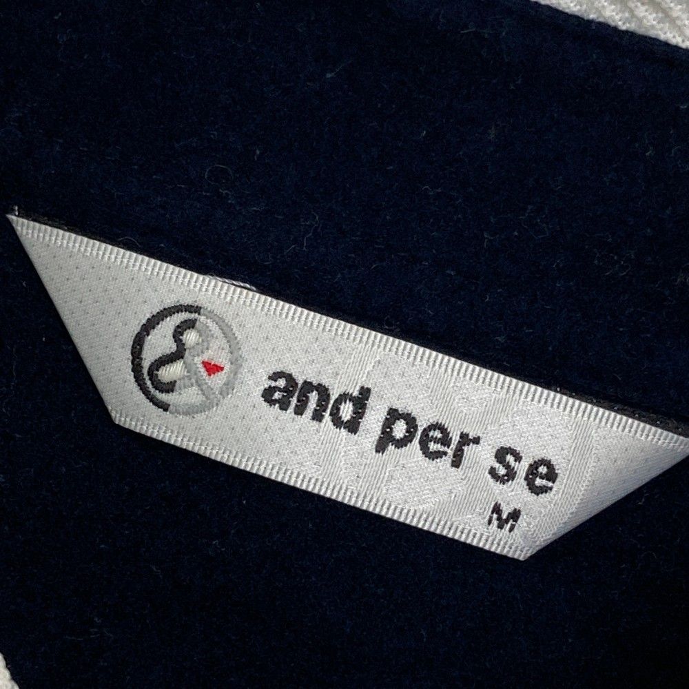 サイズ：M AND PER SE アンパスィ  長袖ポロシャツ 総柄 ホワイト系 [240101444737] ゴルフウェア メンズ ストスト and per se アンパスィ ゴルフウェア 半袖シャツ 春 夏 SDシード