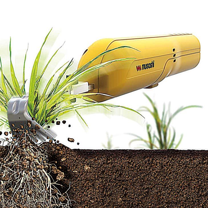 musashi 電動除草器 イエロー 充電器付き 新品※ショップ出品】MUSASHI ムサシ 充電式除草バイブレーター