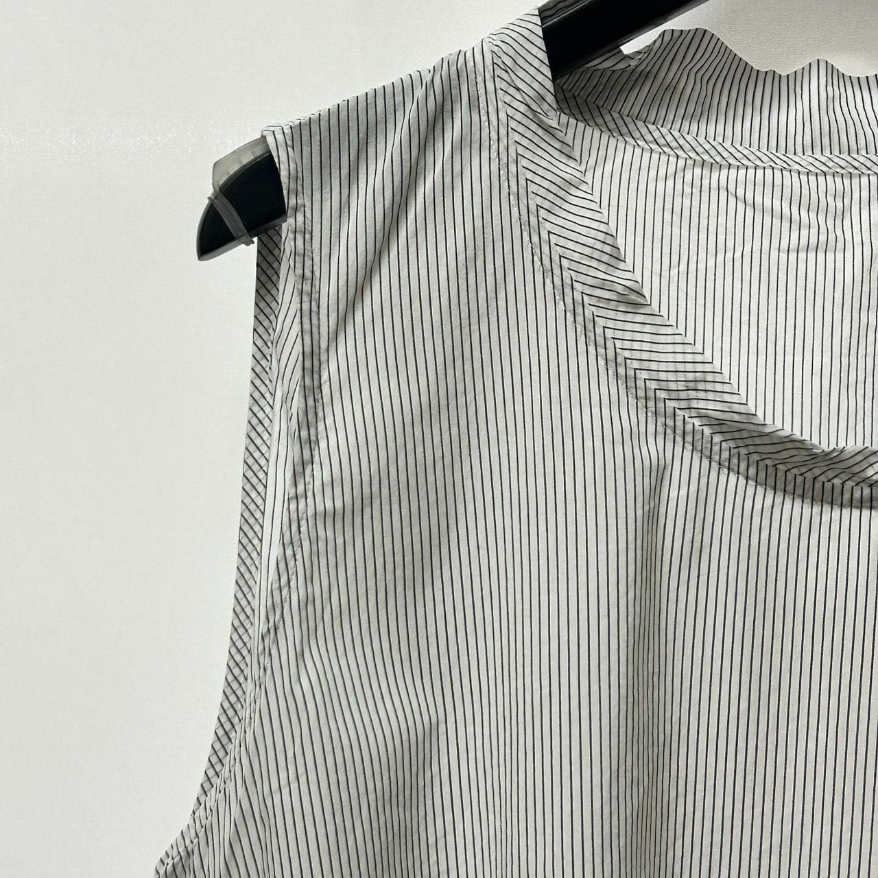 慈雨 40 ホワイト系 ストライプベスト シャツ ブラウス ノースリーブ トップス レディース センソユニコ 日本製コットン生地マツオ ジウ