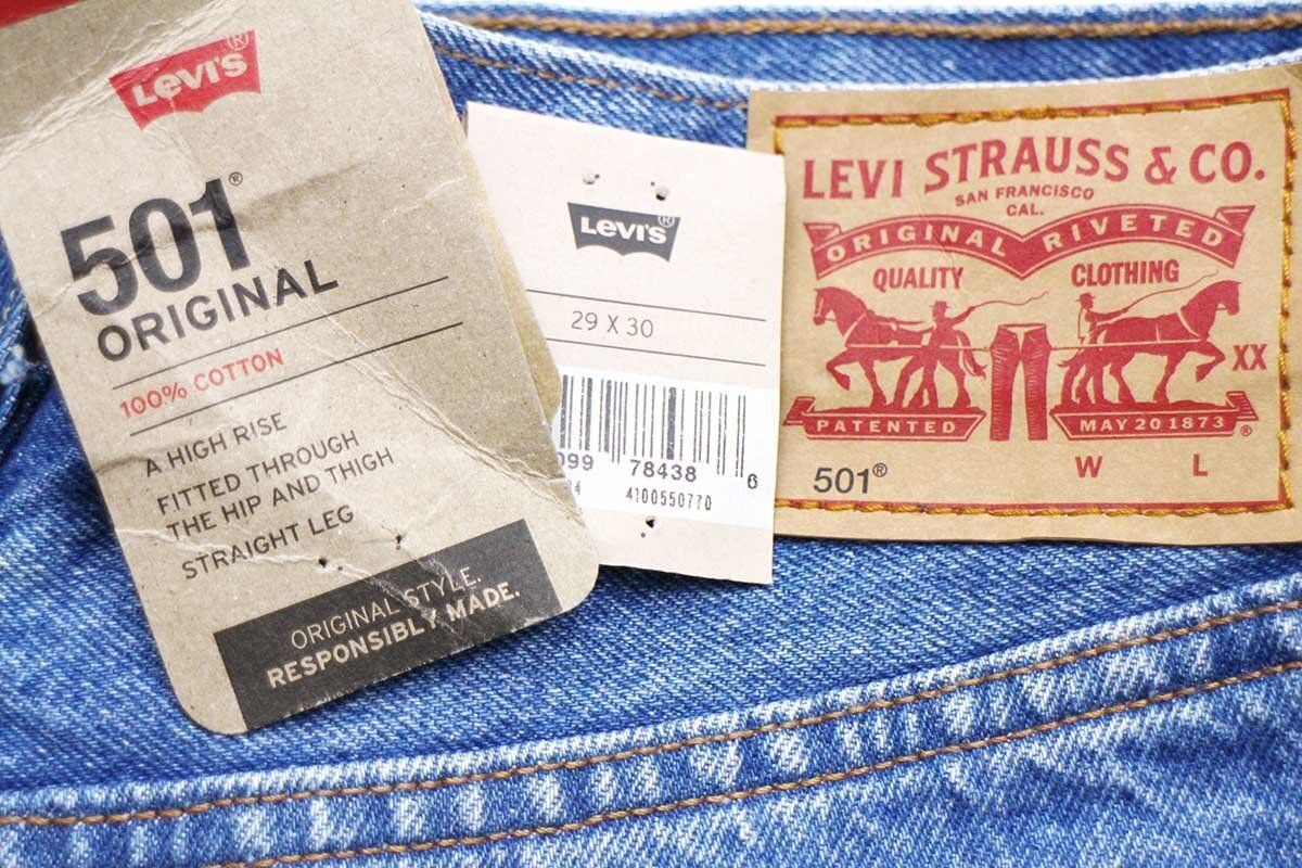 未使用★Levi'sリーバイス 501 USED加工 デニムパンツ w29 L30★SDP2707ジーンズ ストレート ヒゲ ダメージ クラッシュ ユーズドウォッシュ