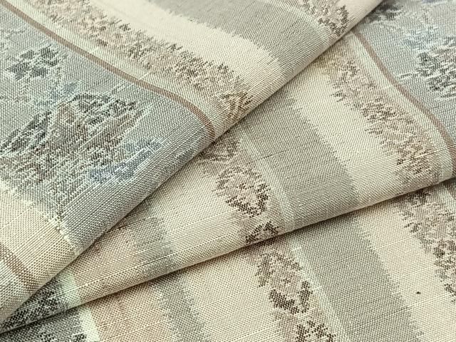 平和屋着物▽上質な紬 単衣 花間道 正絹 AABC2225jh