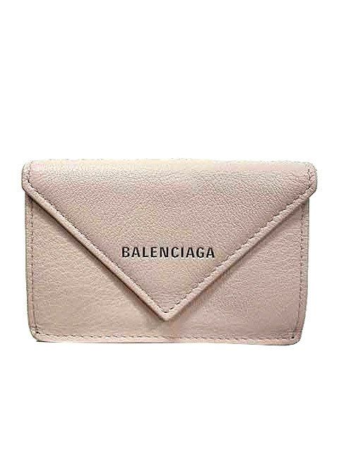 【中古】BALENCIAGA バレンシアガ 小物 391446 DLQON ミニ財布 三つ折り財布 レディース ピンク＿S13＿s-0058-r13 中古】BALENCIAGA バレンシアガ 小物 391446 DLQON ミニ財布 三つ折り