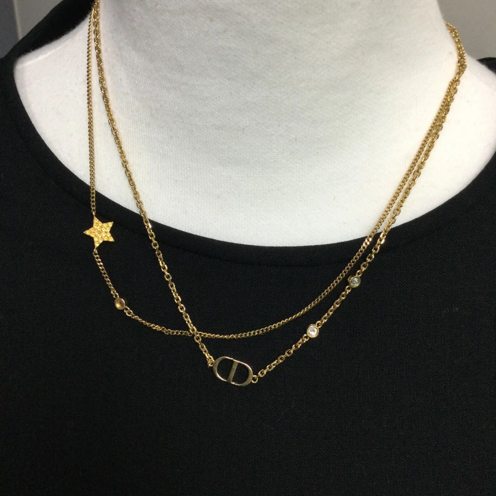 DIOR PetitCDダブルネックレス