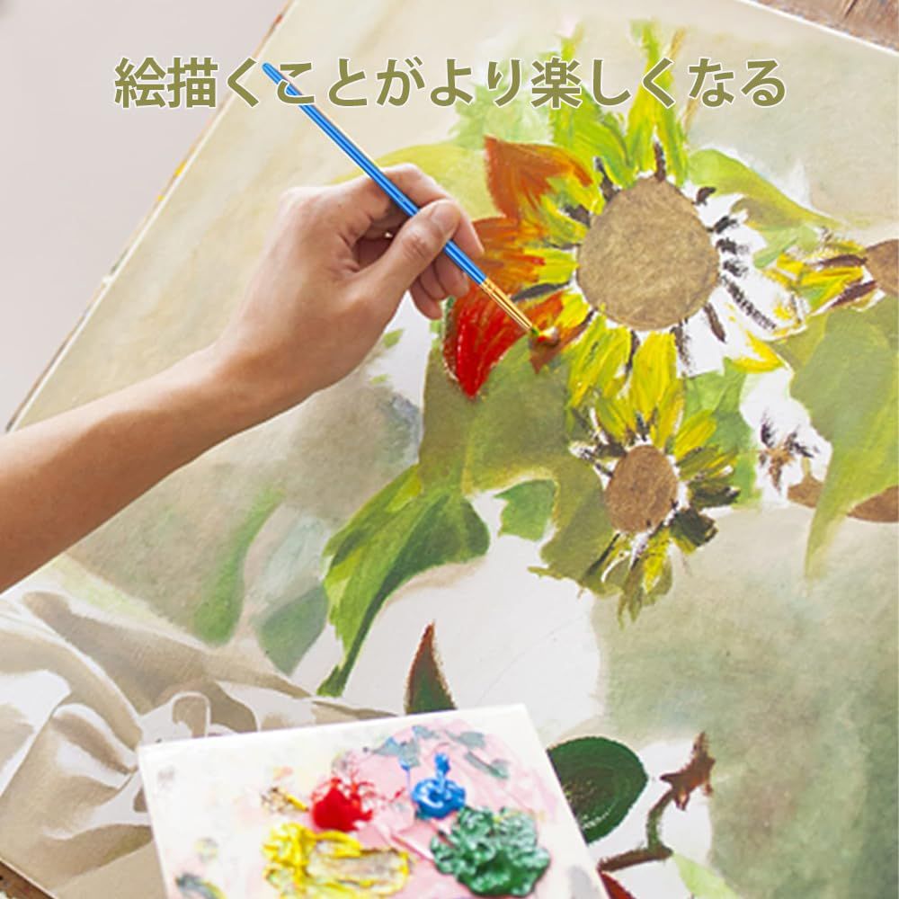 35点セット アクリル絵の具 24色 アクリルガッシュ 10本ブラシ&1個