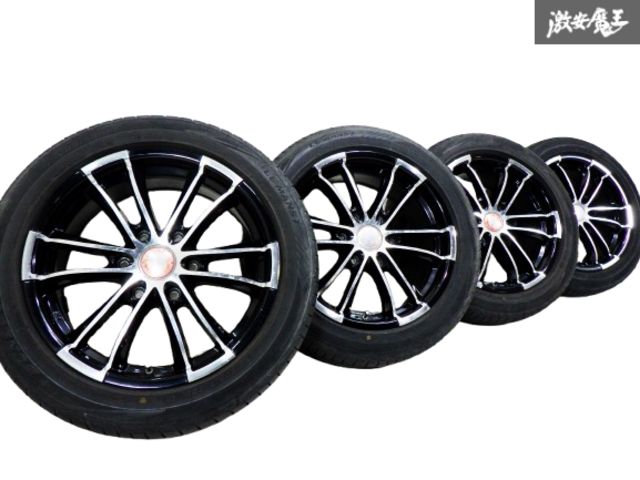 【 225/50R18 タイヤ付 】 レアマイスター プレミックスシャンクス 18インチ 7.5J +45 PCD 139.7 6H 6穴 ホイール 4本 ハイエース 棚35C