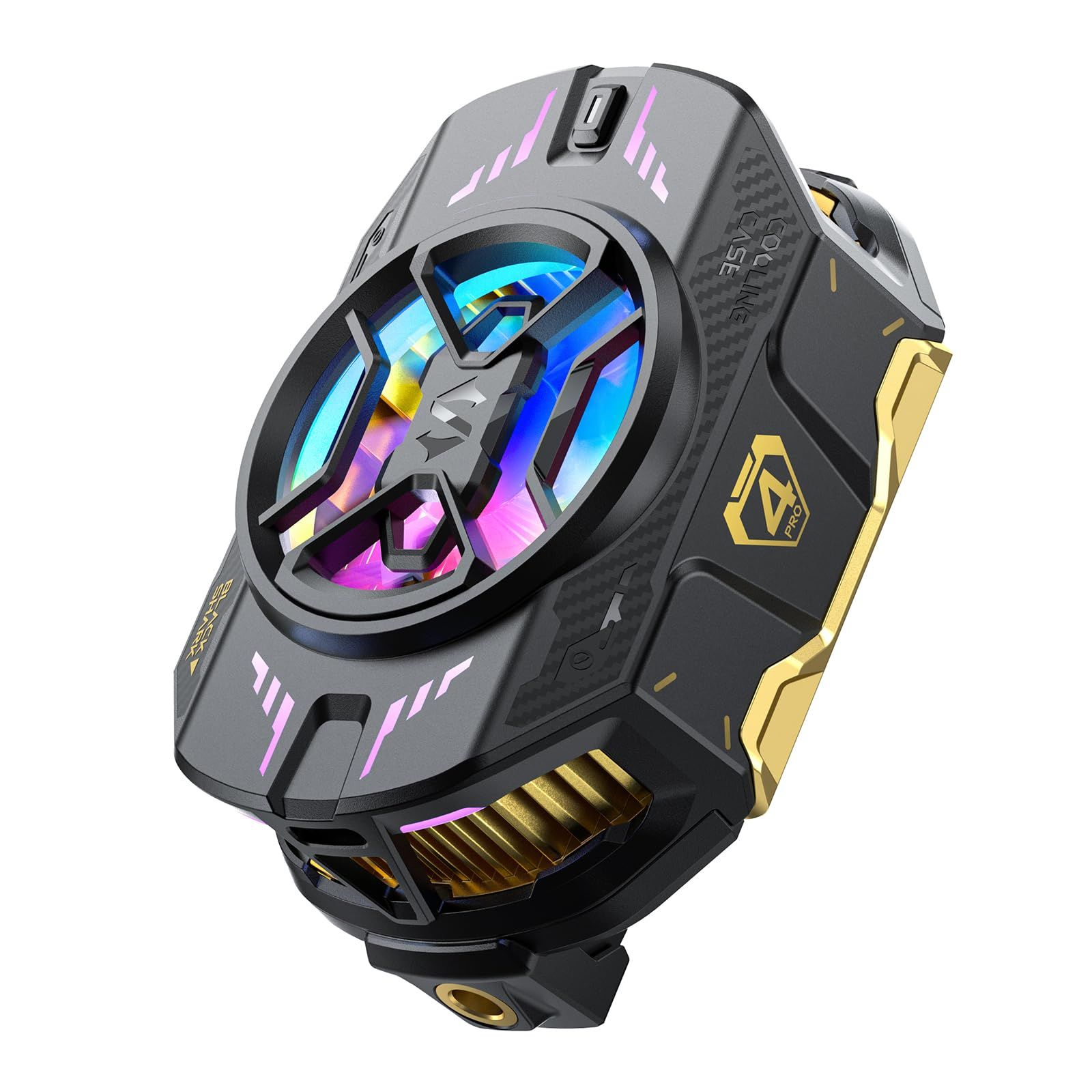 スマホ 冷却ファン Black Shark FunCooler 4 Pro 27W スマホクーラー スリープタイマー|ファンの速度の設定 6.7-8.8 cm iPhone|Android 用ヒートシンク 携帯電話のラジエーターRGBライト付き