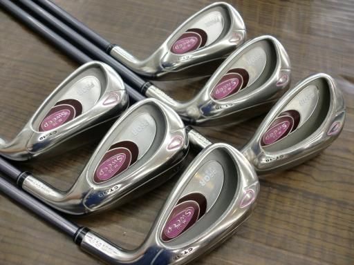 【中古】 プロギア Sweep CT-10(ピンク) 8S レディース アイアンセット IR sweep (フレックスL) レディース 女性用 右利き 右用 Cランク ゴルフクラブ