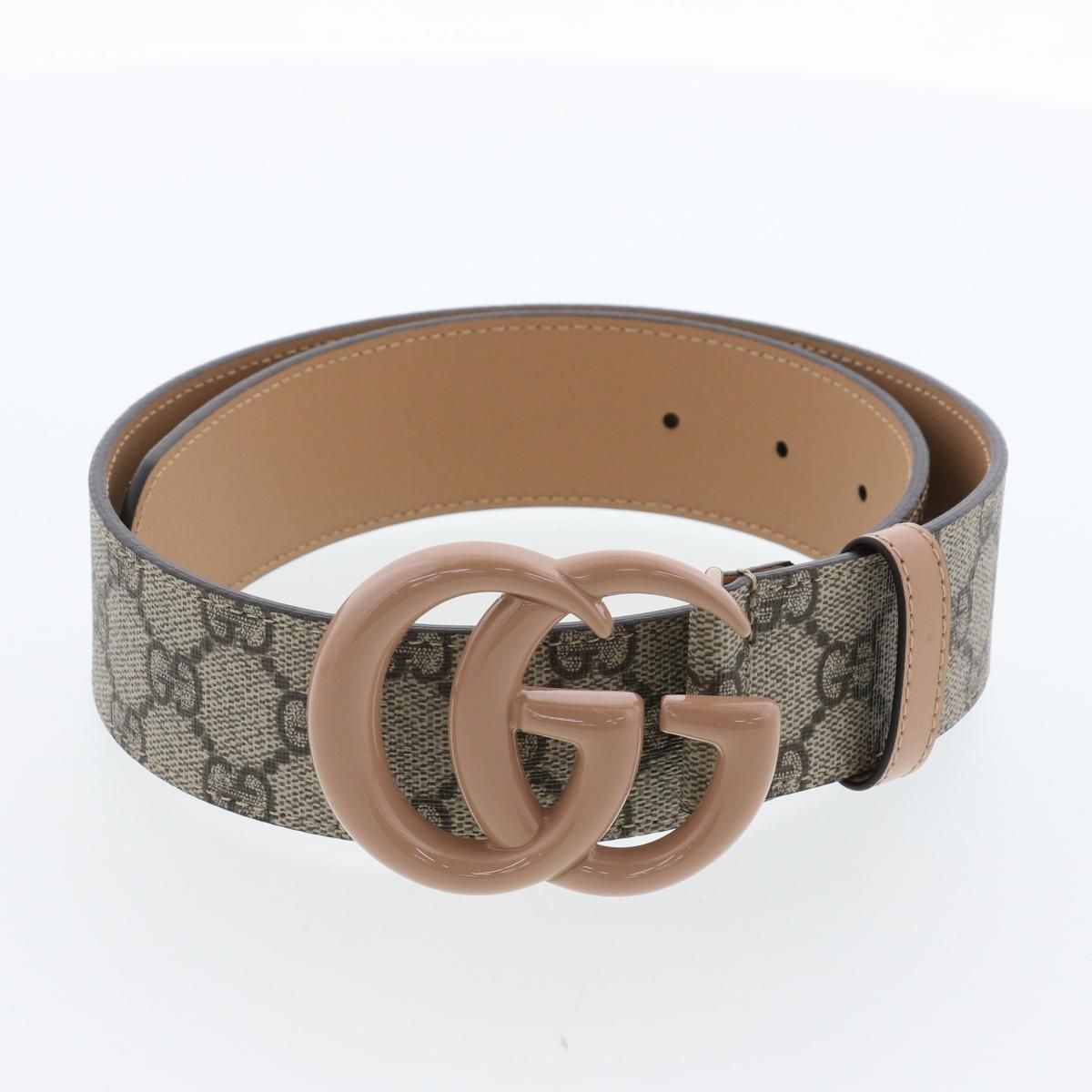 美品】 GUCCI (グッチ) GGマーモント スプリームキャンバス ベルト 小物 ベルト/バックル 美品】 GUCCI (グッチ) GGマーモント スプリームキャンバス ベルト 小物 ベルト/バックル