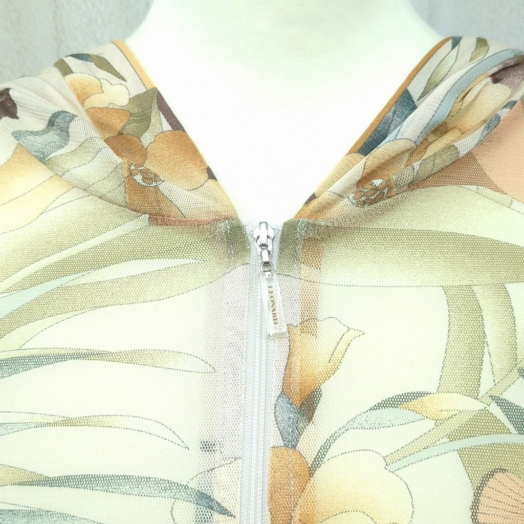 レオナール スポーツ フード付き パーカー カーディガン サイズ40
