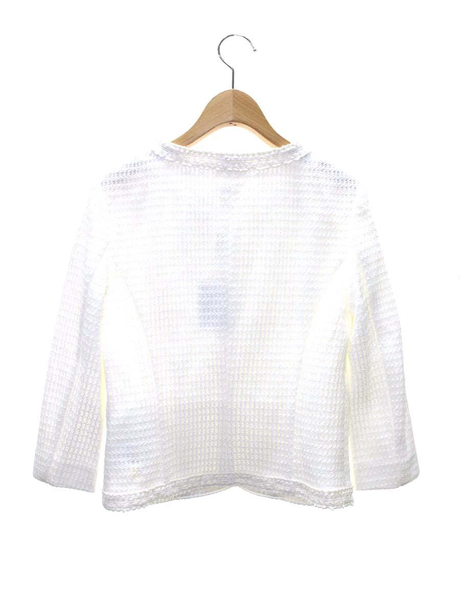 未使用　ハロッズ ツイードジャケット 2 中古・古着通販】Harrods (ハロッズ) ノーカラーツイード