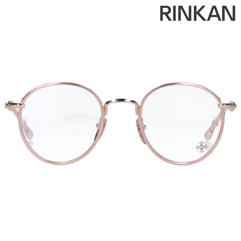 クロムハーツ  FIRKIN サイドダガーテンプルラウンドフレーム眼鏡 メンズ 4922-143 【2/27～3/18 タイムセール】