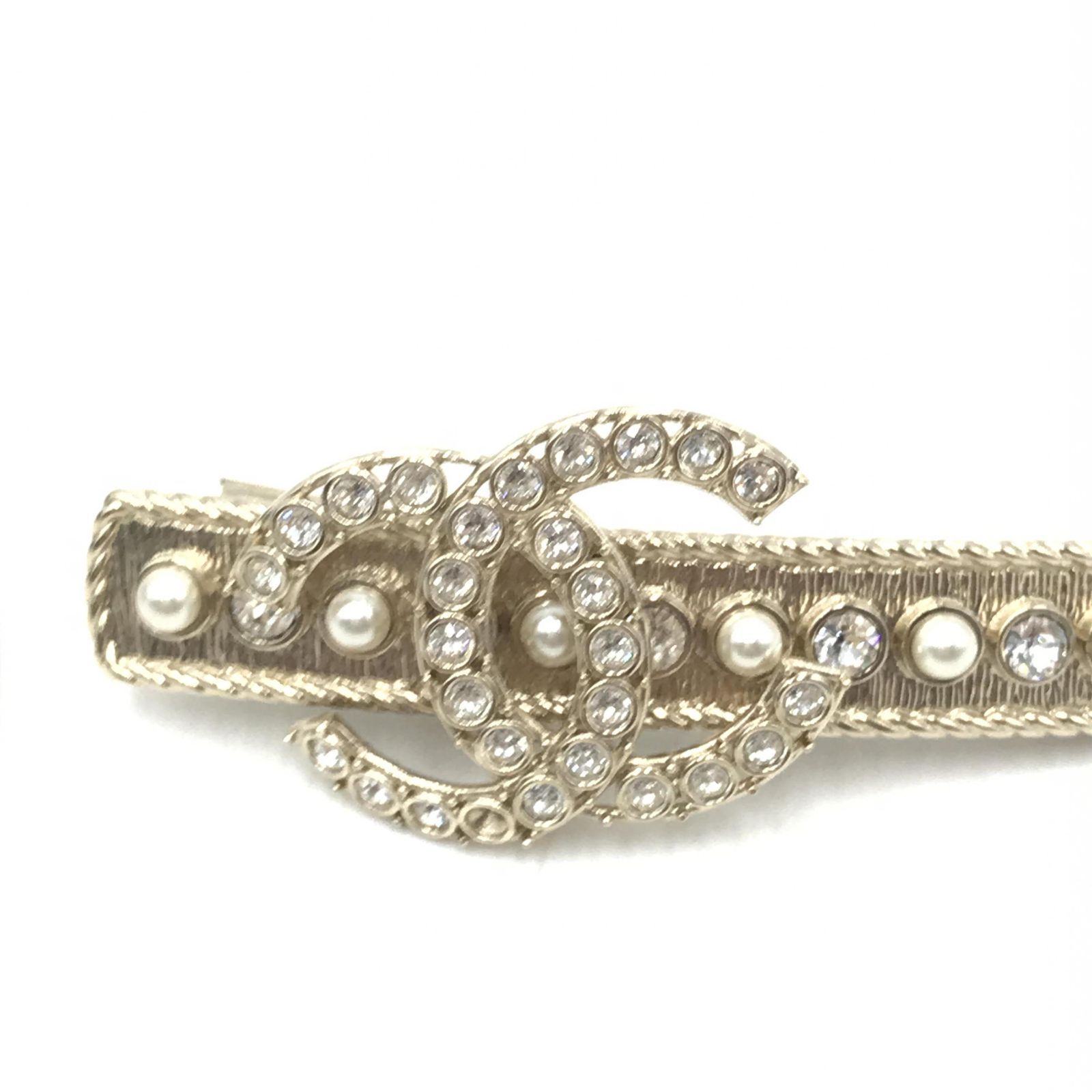 CHANEL シャネル ココマーク パールヘアピン シルバー 箱付き 刻印B22C