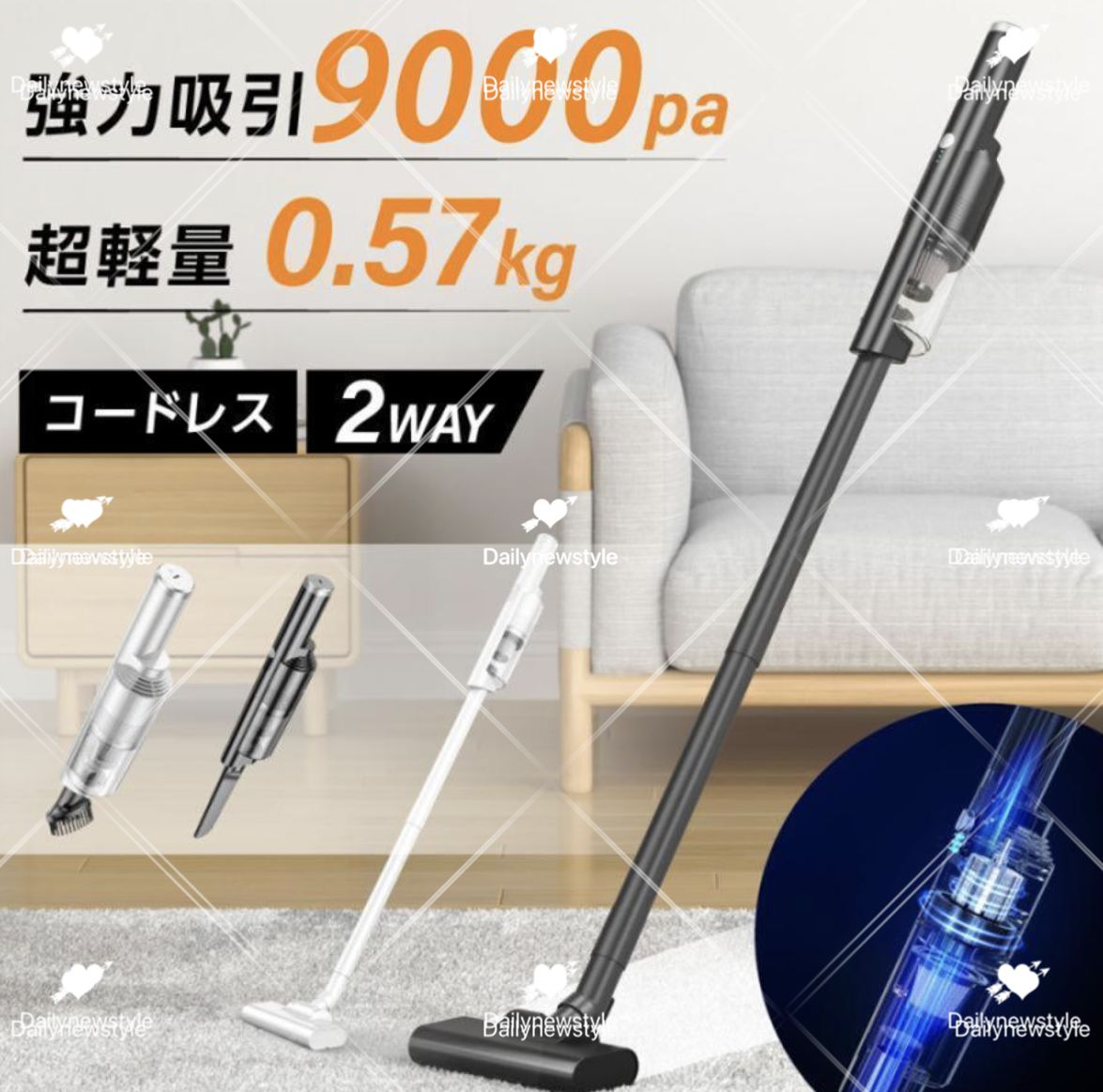 生活家電 人気推薦◇【ブラック】掃除機 コードレス サイクロン式 掃除 