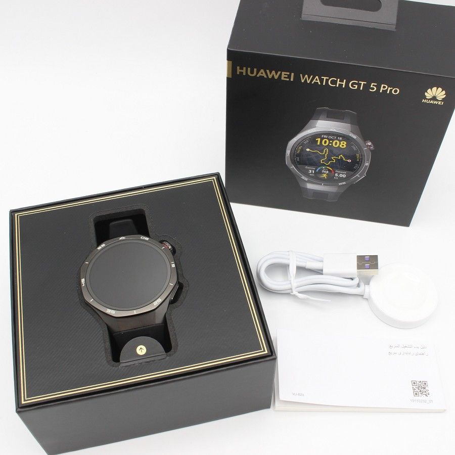 美品】HUAWEI WATCH GT 5 PRO 46mm VLI-B29 ブラック スマートウォッチ 
