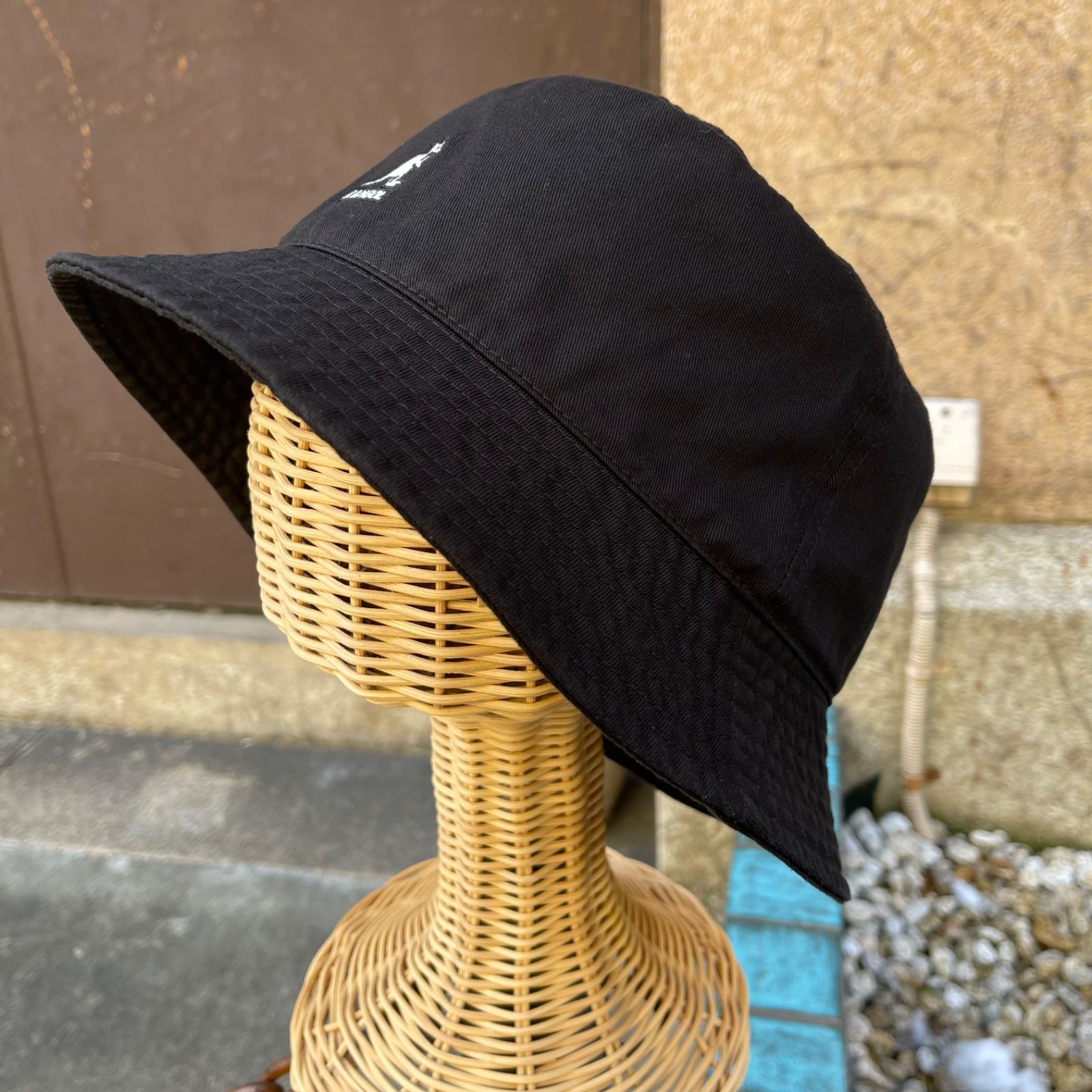 即納-96時間限定 BIGサイズ KANGOL コットンCAP White 洗える帽子