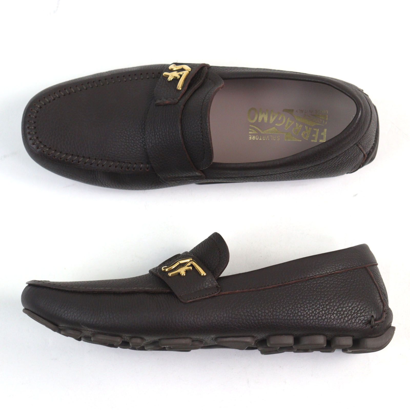 ○美品 Salvatore Ferragamo レザー調 ポインテッドトゥ ヒール