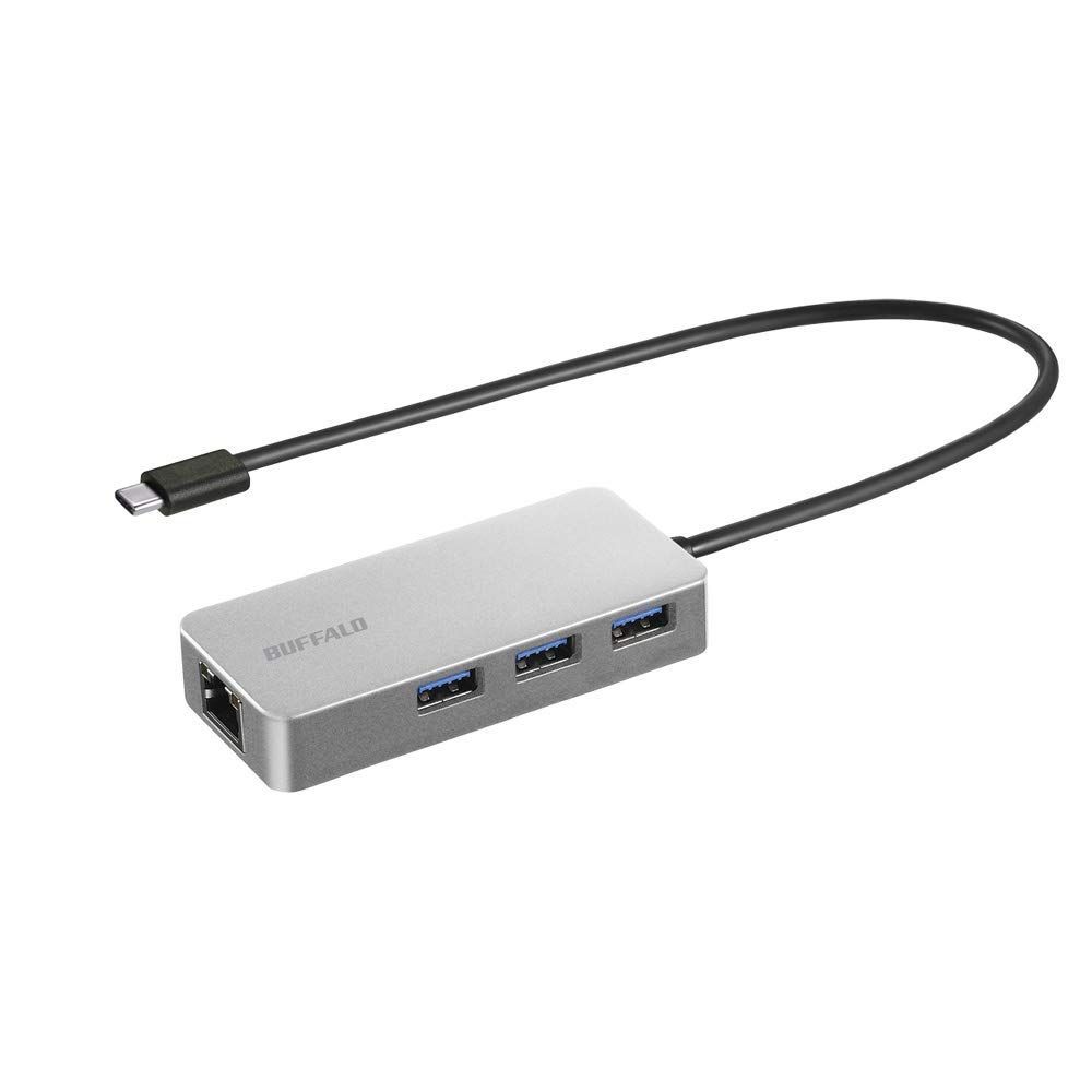 【人気商品】LANアダプター 有線LANポート搭載 ドッキングステーション USB3.2(Gen1) Type-C 日本メーカー Giga対応 シルバー BUFFALO LUD-U3-CGHSV/N バッファロー