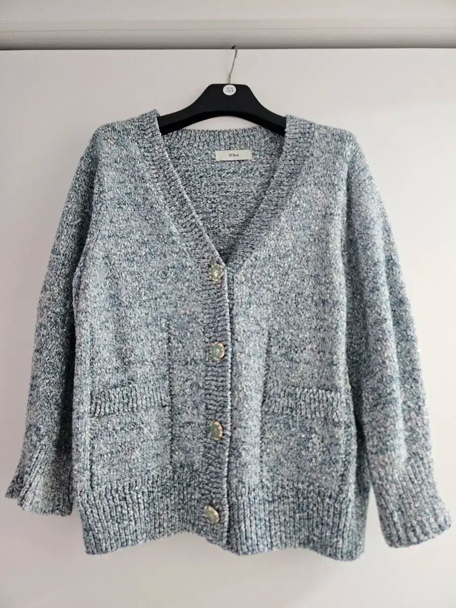 O 2nd Vネック ラメ ニット カーディガン