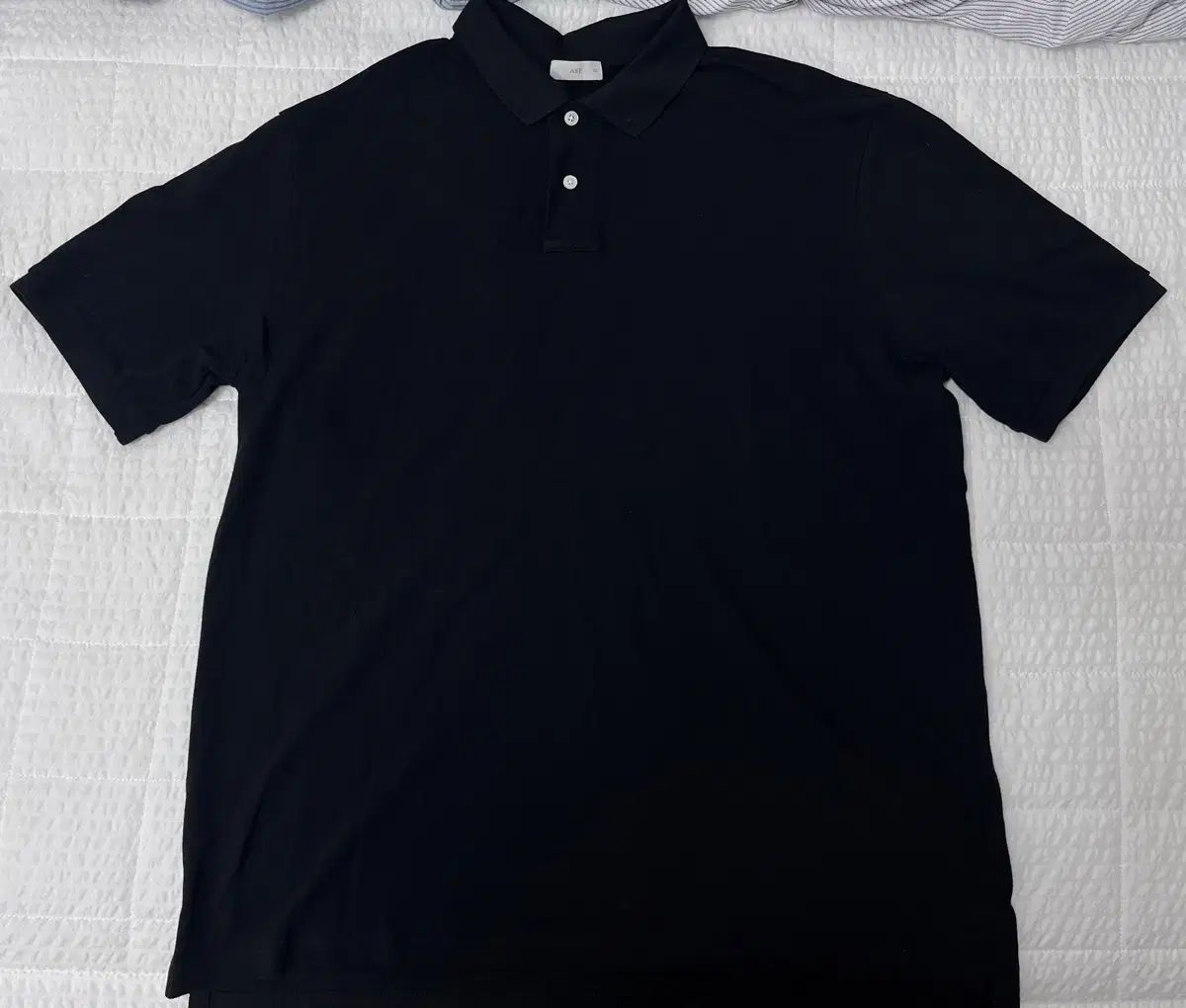 アグレッシブ オーバーサイズ 半袖 ポロTシャツ ブラック ( XL