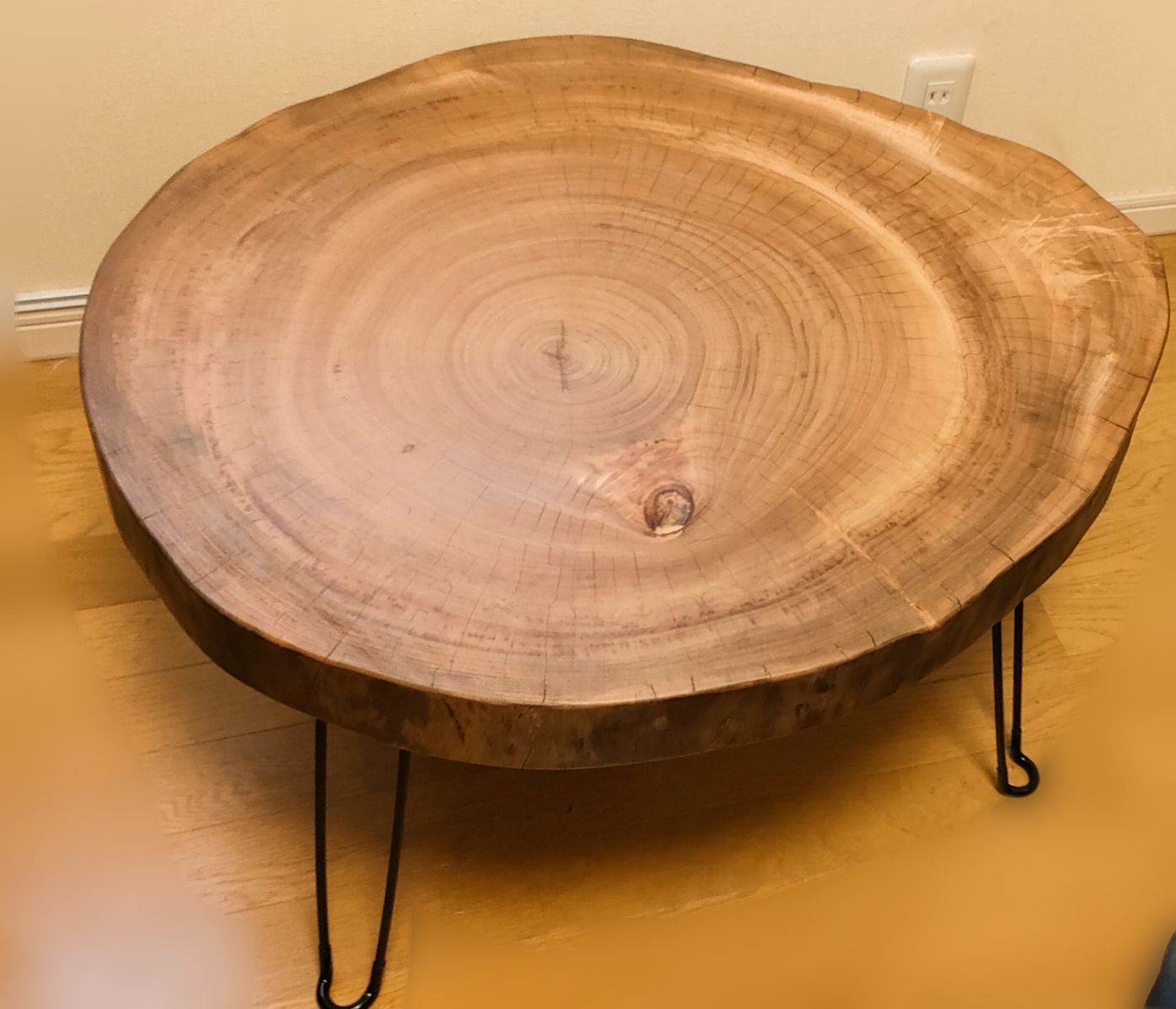 楠の木☆輪切り☆折り畳み☆サイドテーブル☆一点物 - メルカリ