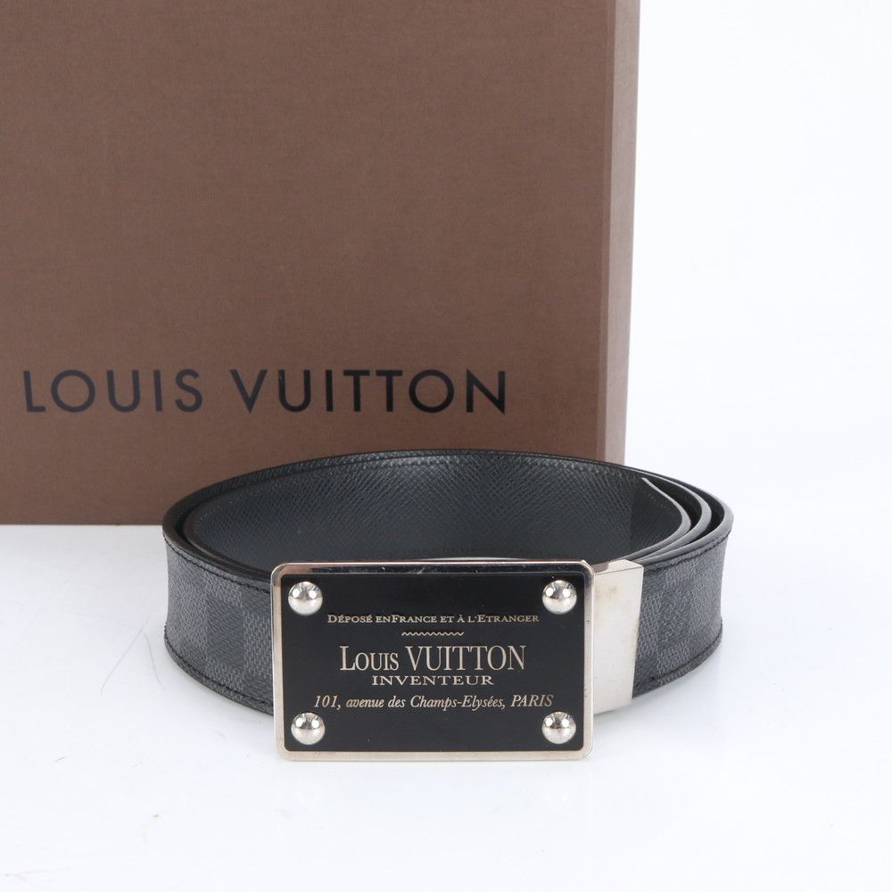 LOUIS VUITTON】 ルイ・ヴィトン ベルト LV イニシャル リバーシブル