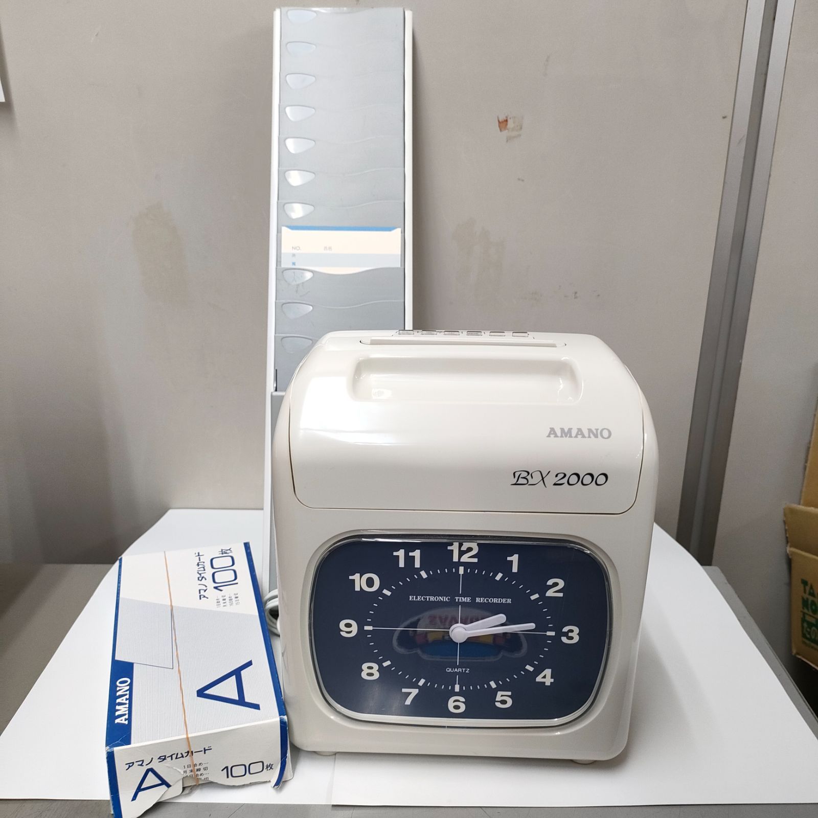 AMANO アマノ タイムレコーダー ホワイト BX2000 カードラック