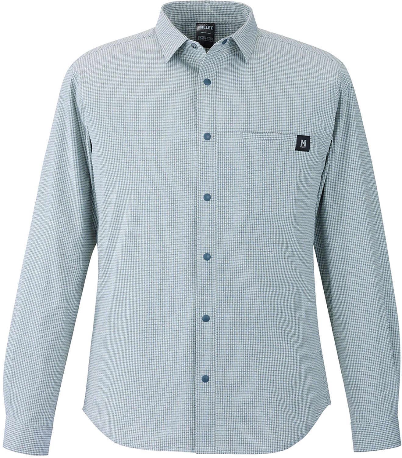 ミレー MILLET アウトドア IB CHECK SHIRT LS M シャツ 長袖 軽量 防虫機能 速乾 接触忌避剤 ペルメトリン インセクトバリヤー 虫を寄せ付けにくい 夏 ポリエステル MIV03194 N0247 BLACK-NOIR