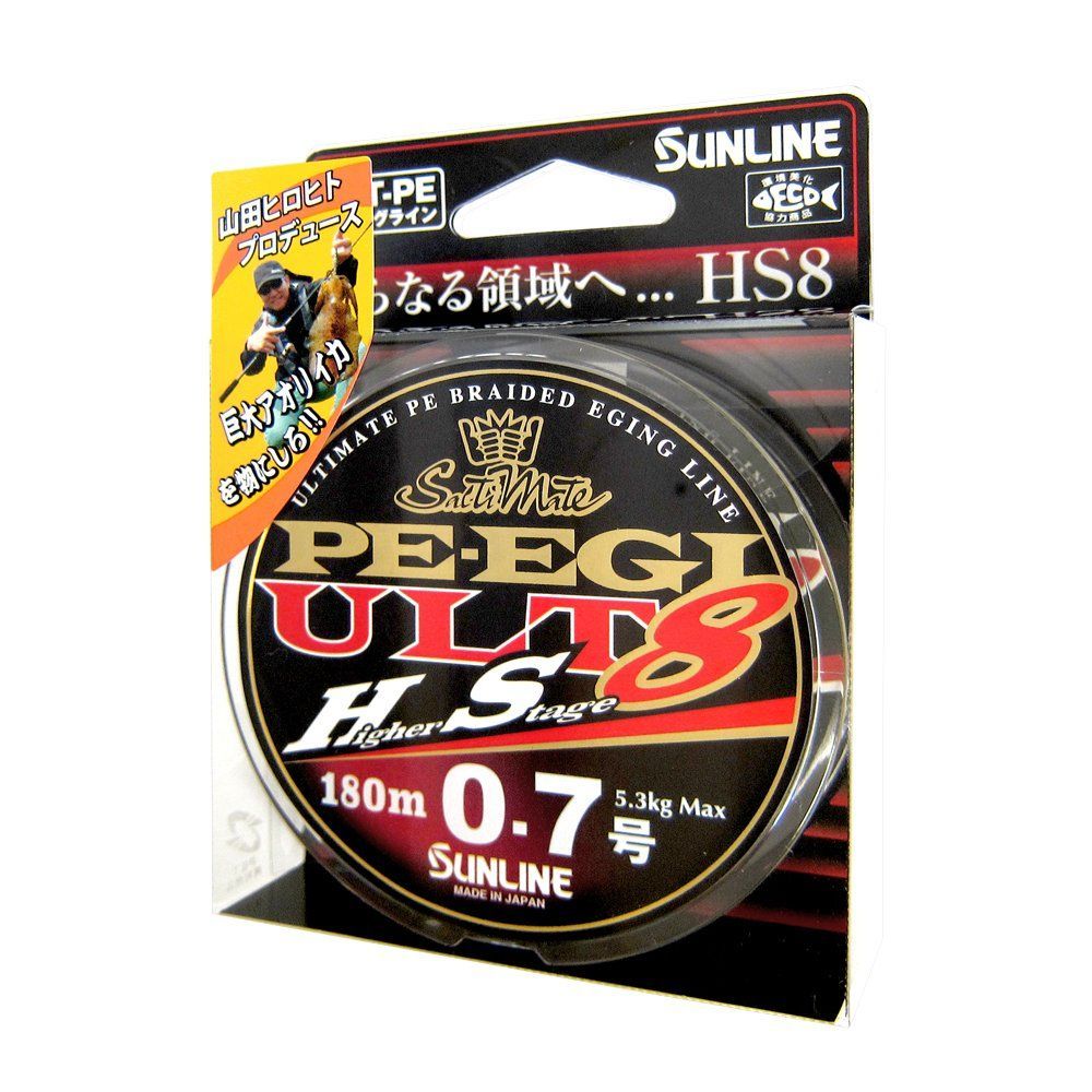 Style 0.7号_PatternName 5.3kg 8本_Size 180m サンライン SUNLINE PEライン ソルティメイト PEエギ ULT HS8 180m 0.7号 5.3kg 8本 ホワイト ピンク ライトグリーン