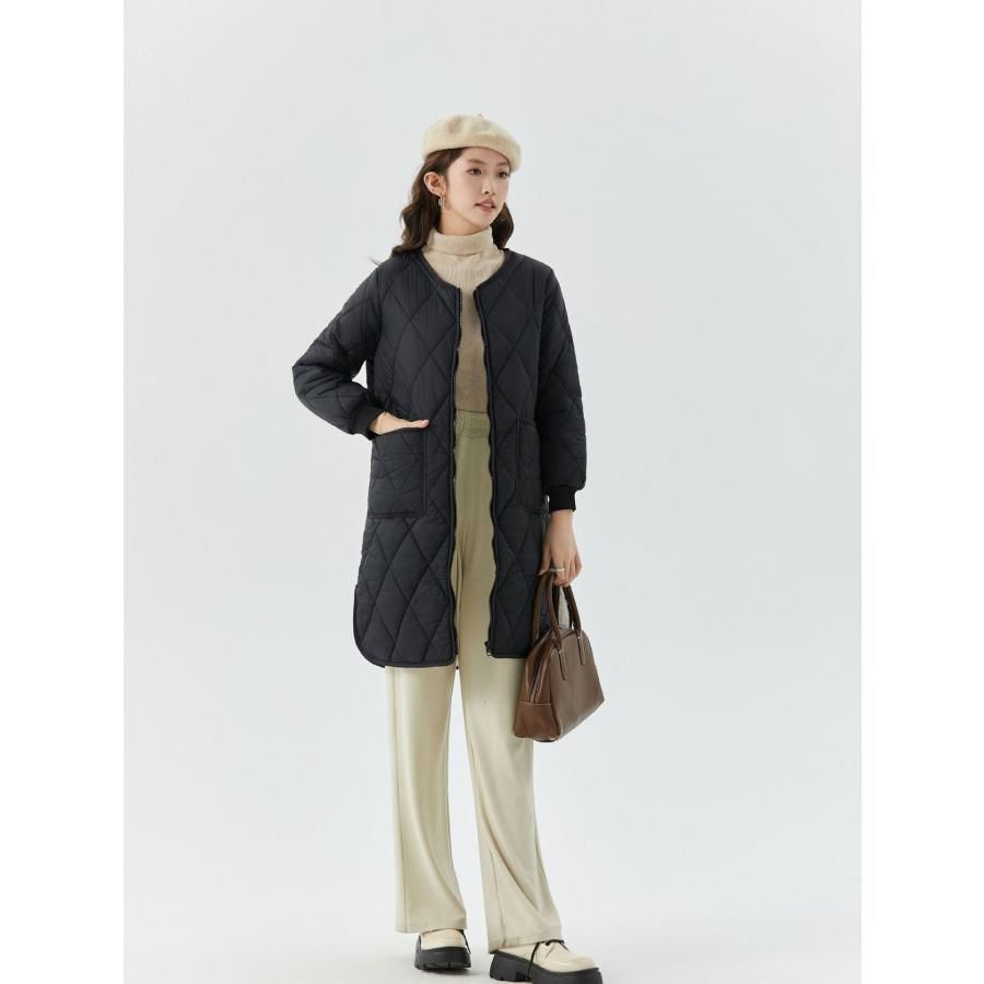 裏ボア キルティング コート アウター レディース 秋 冬 キルティング