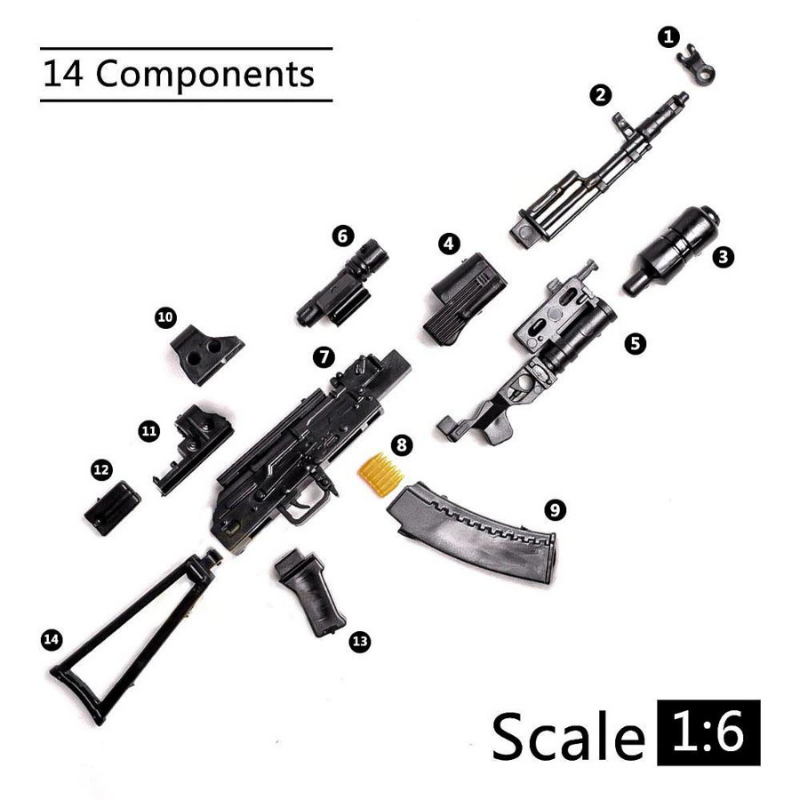 新品!!送料無料!! 1/6スケール AK74 未組立プラモデル