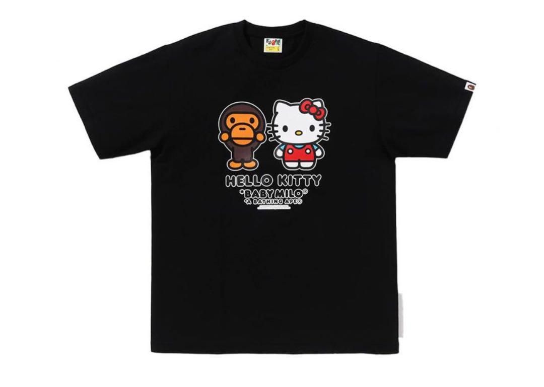 A BATHING APE Ginza Baby Milo シナモン tシャツ BAPE x Sanrio Characters II Ginza Exclusive Tee Black Men's