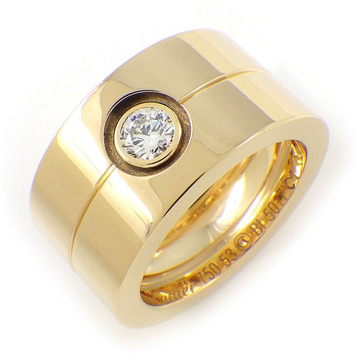 カルティエ Cartier リング ハイ ラブ 1ポイント ダイヤモンド K18YG  