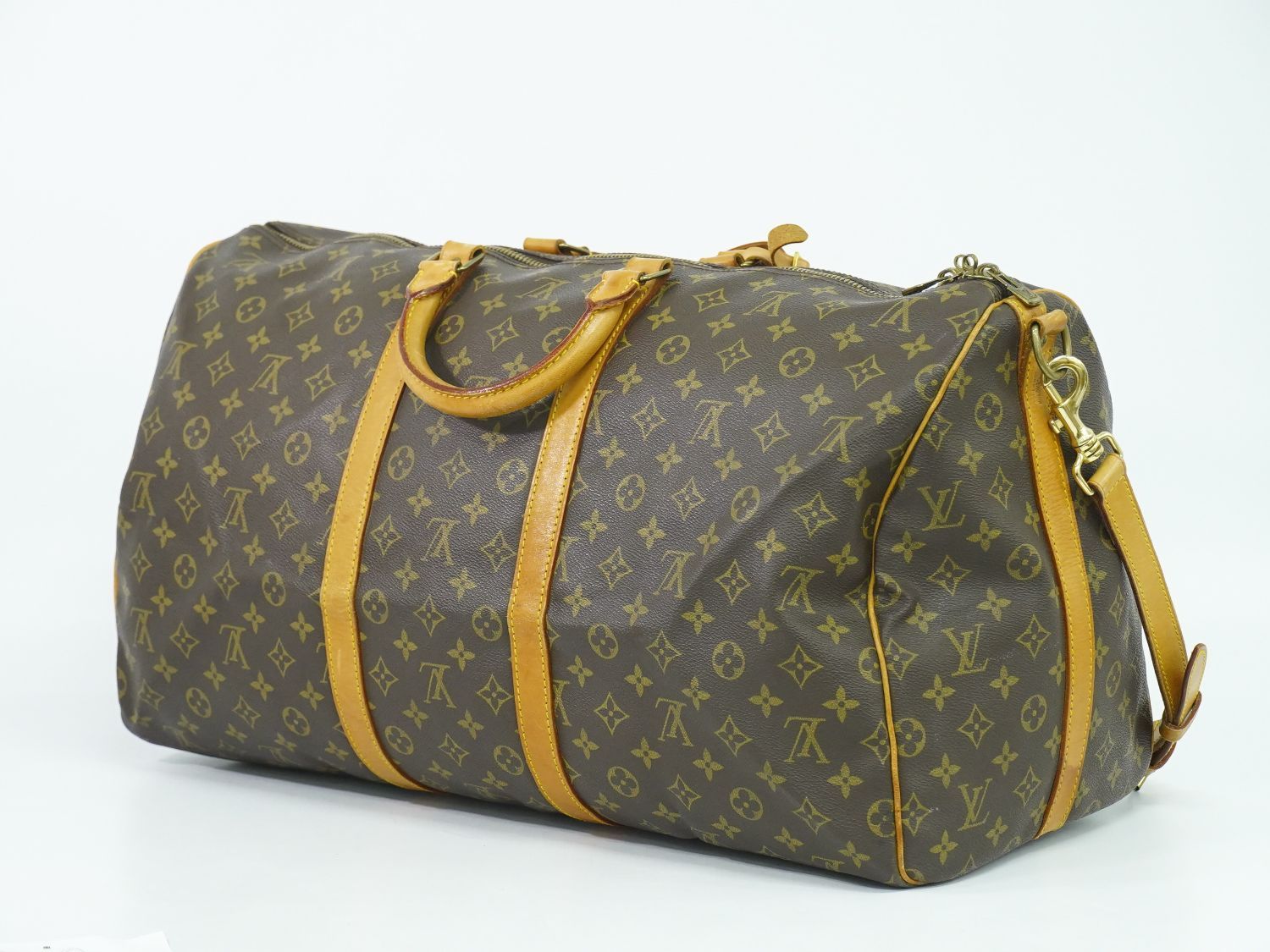 本物 ルイヴィトン LOUIS VUITTON LV キーポルバンドリエール 55 モノグラム 2WAY ボストンバッグ ブラウン M41414 ビトン バッグ フォロー割