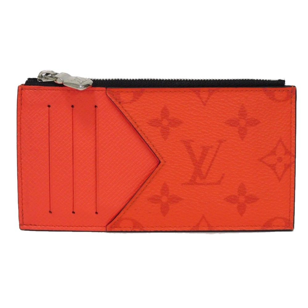 LOUIS VUITTON ルイ ヴィトン コイン カードホルダー LVロゴ フラワー レッド カードケース パスケース 財布 RFID ICチップ タイガラマ モノグラム ルージュ コインケース M30829
