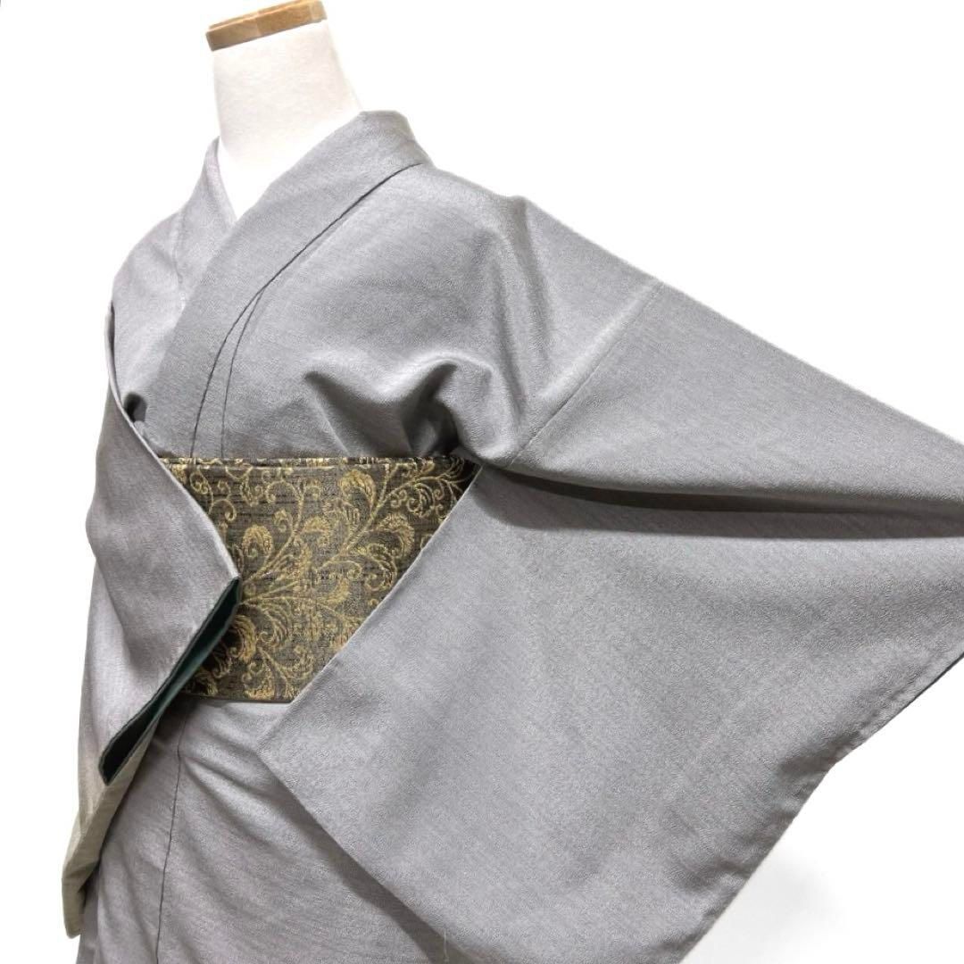 作家もの 付け下げ グレー 円弧 お洒落 着物 014a d - メルカリ