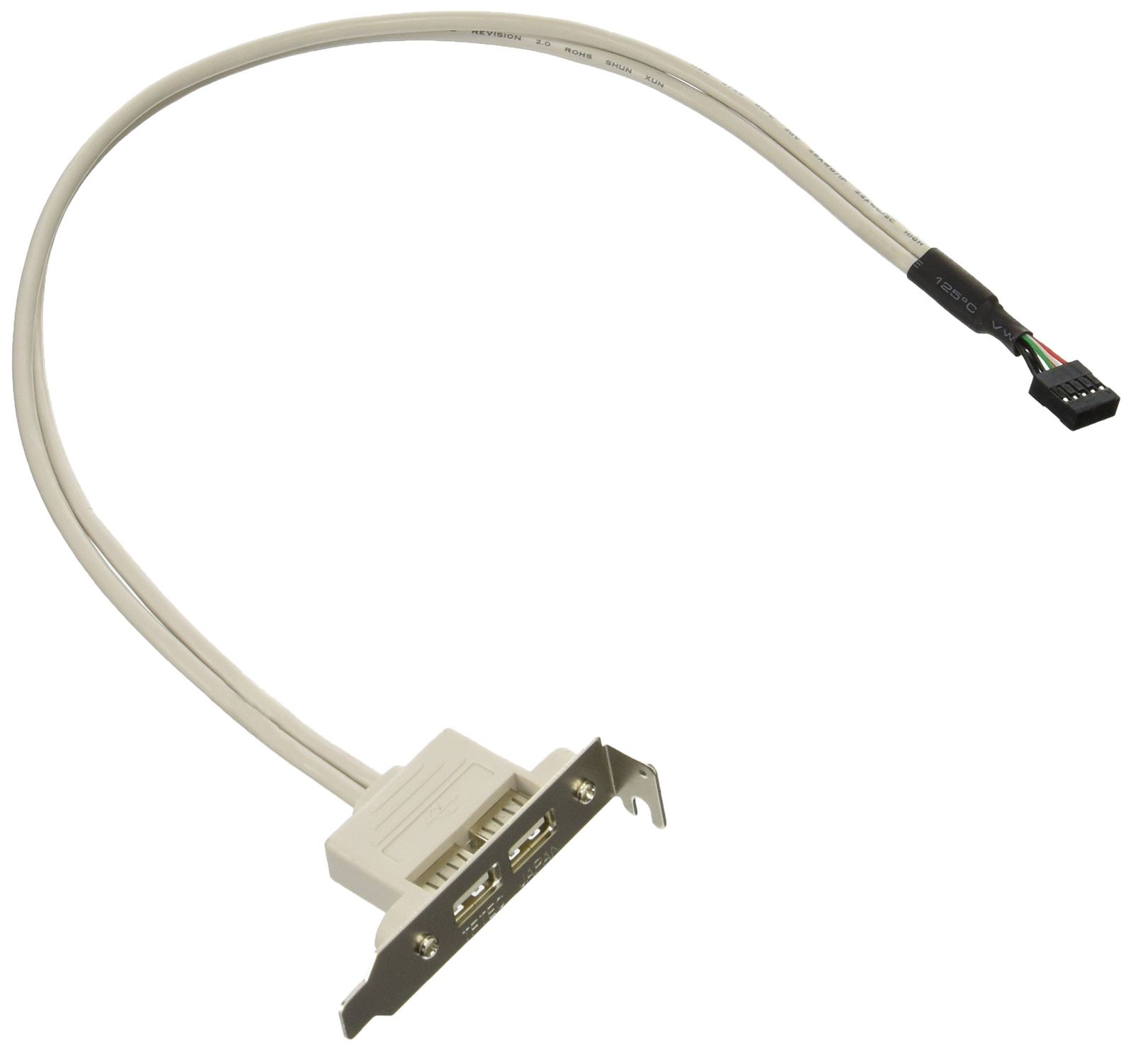 ★即日発送★変換名人 PCI/ロープロファイルPCIブラケット用 USB2.0(x2ポート)延長ケーブルセット PCIB-USB2/2FL ...